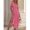 Hot Pink, variant on Womens Hot Pink V-Neck Short Sleeve Floral Print Maxi Dress With Slit