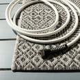 thumbnail image 3 of SAFAVIEH Courtyard Evander Geometric Indoor/Outdoor Runner Rug, Gray/Black, 2'3" x 6'7", 3 of 8