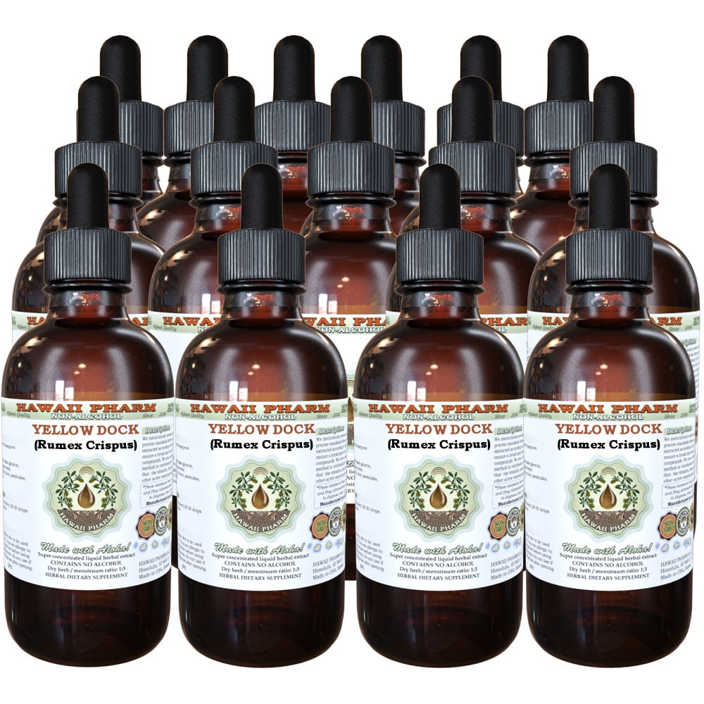 Yellow Dock (Rumex crispus) Glycerite, Organic Dried Root AlcoholFree