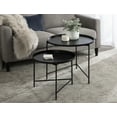 thumbnail image 6 of Kate and Laurel Ulani Modern Nesting Coffee Table, Set of 2, Black, Sophisticated Coffee Table Set for Storage and Display, 6 of 8