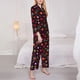 thumbnail image 3 of Balery Geometric Hearts Conjunto de Pijama con Estampado para Mujer, Conjunto de Dos Piezas con Manga Larga, Ropa de Dormir Suave con Bolsillos, Pijamas Cómodos-XX-Large, 3 of 7