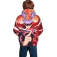 thumbnail image 2 of Jujutsu Kaisen Satoru Gojo Kids' Hoodie 3d Print Sweatshirt Soft Pullover Hooded With Big Pockets For Boys Or Girls Large, 2 of 7