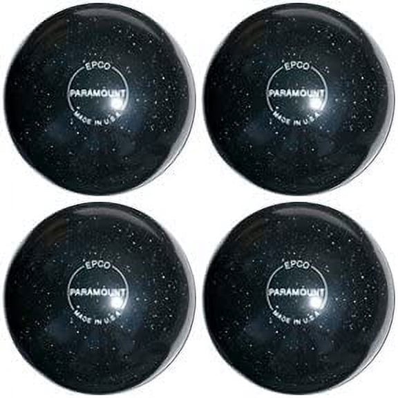BuyBocceBalls New Listing - Pack of 4 EPCO Candlepin Bowling Balls - Paramount Speckled - Black (4 1/2 inch- 2lbs. 6oz.)