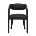 thumbnail image 5 of Side Dining Chair, Black, Vegan Leather, Kitchen Cafe Bistro Hospitality Restaurant, Modern Contemporary HB35933, 5 of 10