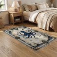 thumbnail image 2 of ODIKA 5'x7' Washable Area Rug Rum Doormat Octopus Vintage Maritime Map Compass Nautical Border for Small Living Room, Bedroom, Easy Care, Non-Shedding, Pet Friendly, 2 of 7