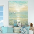 thumbnail image 2 of Designart 'Sunrise Boat I' Nautical & Coastal Premium Canvas Wall Art, 2 of 3