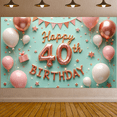 thumbnail image 6 of Glitter Design Happy Birthday Banner Decorative Balloons 40th Birthday Party Supplies for Milestone Celebration Adult Parties Indoor Decor, 6 of 7