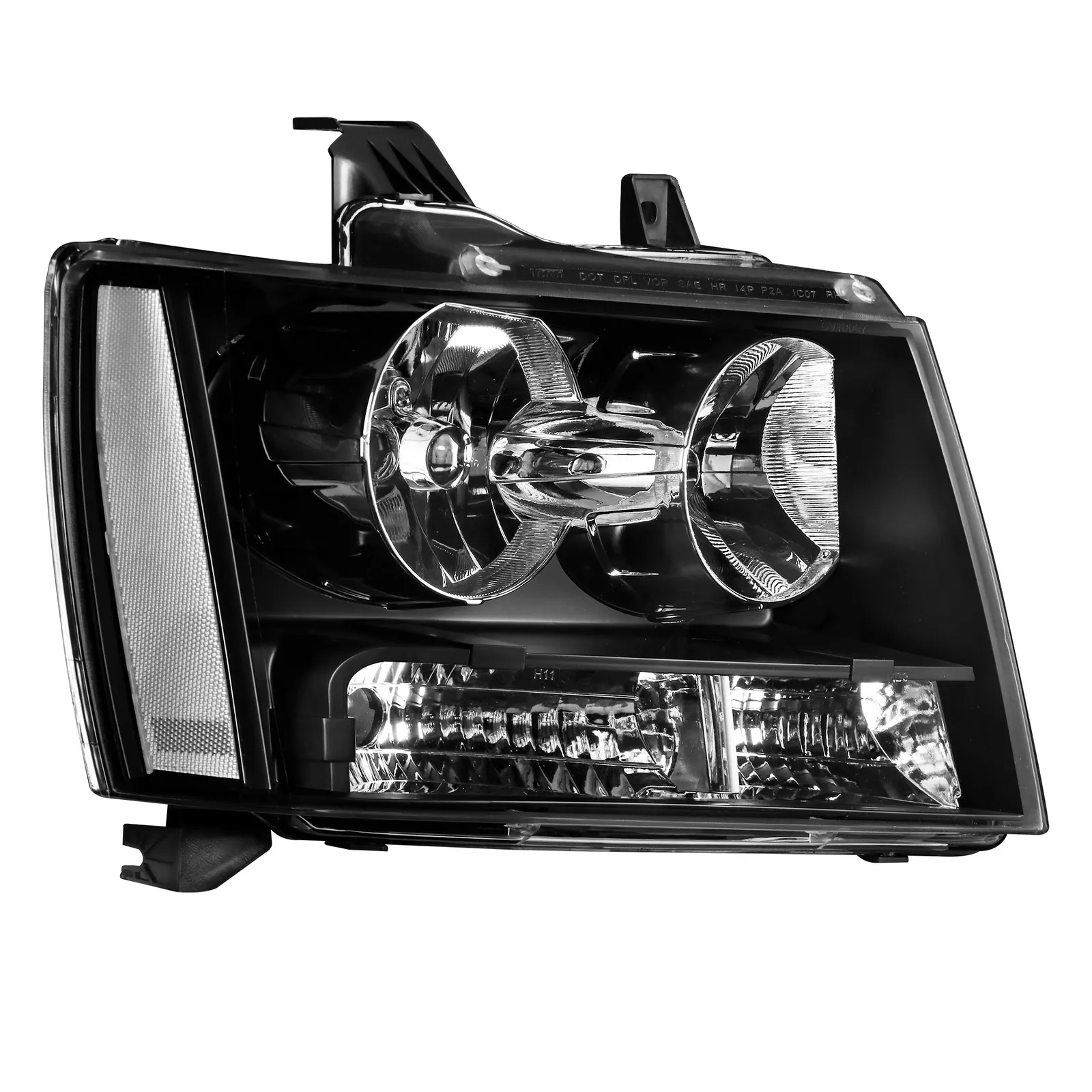 MOSTPLUS Headlights Assembly for 2007-2013 Chevy Suburban 1500 2500 Tahoe Avalanche