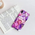 thumbnail image 5 of Compatible with iPhone XR Case,Marble Case Cute Fashion for Men Women Girls with 360 Degree Rotating Ring Kickstand Soft TPU Shockproof Cover Designed for iPhone XR 6.1" Purple, 5 of 16