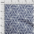 thumbnail image 2 of oneOone Velvet Navy Blue Fabric Geometric Craft Projects Decor Fabric Printed By The Yard 58 Inch Wide, 2 of 4