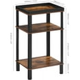 thumbnail image 3 of Small Side Table for Small Spaces - Slim End Table with Magazine Holder - 2 in 1 Design Narrow End Table Living Room - Skinny Bedside Table Nightstand Bedroom Thin Side Table, Rustic Brown, 3 of 8