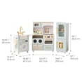 thumbnail image 6 of Teamson Kids Little Chef Savannah Wooden 3-piece Play Kitchen Set with Fridge, Sink, Stove & 21 Accessories, Green, 6 of 15