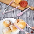 thumbnail image 4 of Pinzas de silicona para servir, 21 cm, juego de 3, pinzas para carne rosa, pinzas para parrilla, pinzas para buffet rosa, 4 of 5