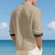 thumbnail image 5 of Blusa y camisa de manga larga con cuello vuelto para hombre, color liso, informal, a la moda, con bolsillos, manga larga, botones, cárdigan, abrigo, blusa de poliéster para hombre, 5 of 9