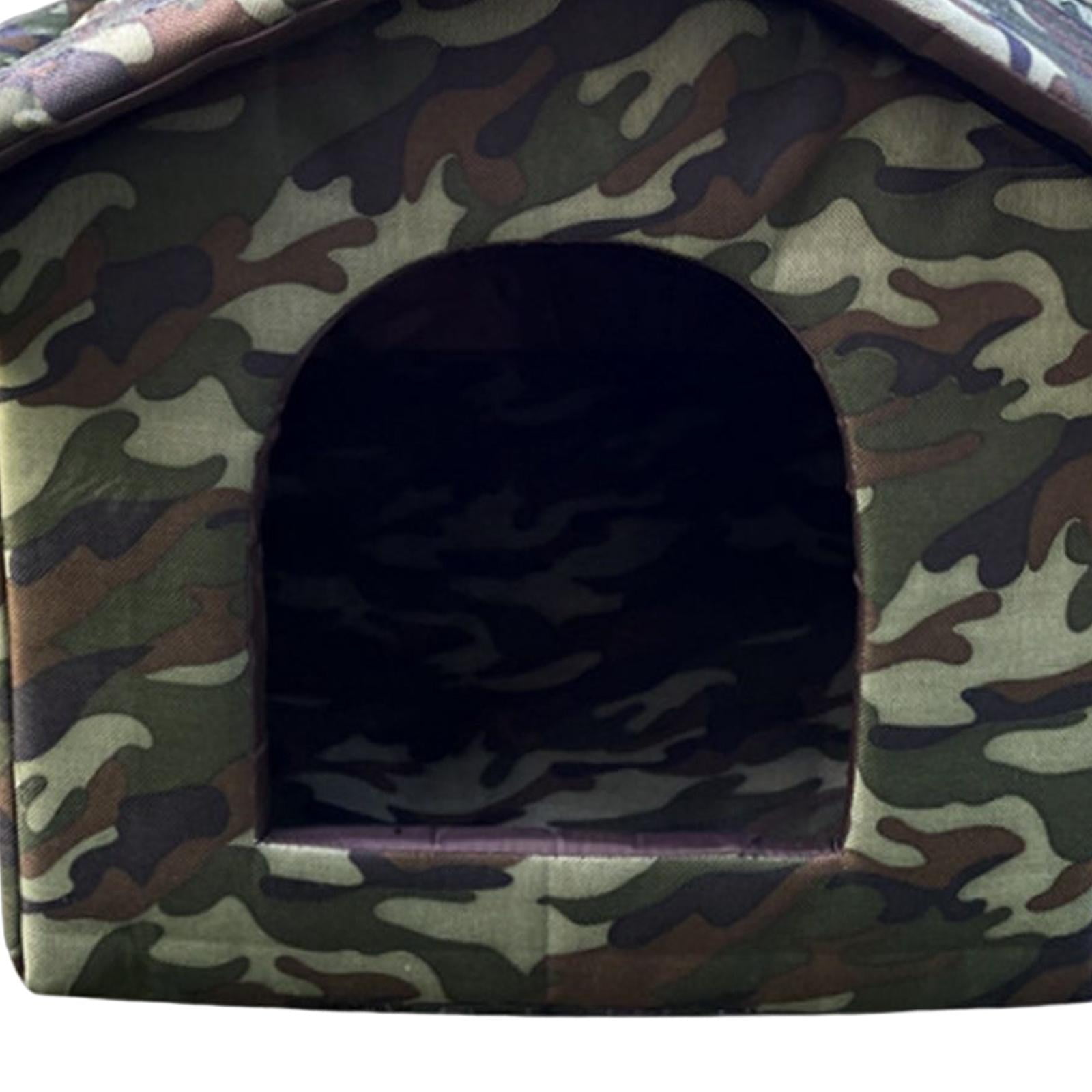 Outdoor Waterproof Cat House Kitty Shelter Stray Cat Nest Rainproof with Removable Cushion and Roof Pet House Small Dog Kennel for Winter 35cmx33cmx30cm