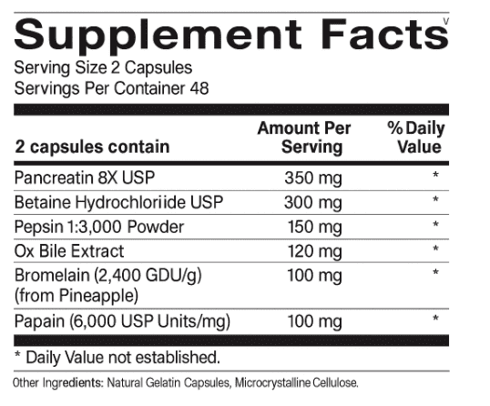 Digestzyme-V (90 capsules) by Ortho Molecular Products