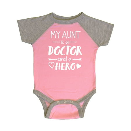 

Inktastic My Aunt is a Doctor and a Hero Gift Baby Boy or Baby Girl Bodysuit