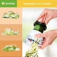 thumbnail image 4 of Cortador de Verduras, Picador de Verduras Multifunción 9 en 1, Picador de Cebollas con 9 Cuchillas de Acero Inoxidable, Cortador de Alimentos Incluye Espiralizador de Mano, Aparatos de Cocina, 4 of 7