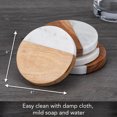 thumbnail image 3 of Thirstystone Acacia Wood Coasters with White Accents, 3 of 5