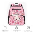 thumbnail image 6 of KUIFORTI Floral Axolotl Toddler Backpack Boys Kids School Bag with Adjustable Straps Multiple Organizer Pockets for Preschool Kindergarten Back to School Gifts, 6 of 7
