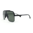 thumbnail image 3 of Mens Rimless Half Rim Oversized Mobster Rectangle Racer Plastic Sunglasses Matte Black - Green, 3 of 4