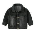 thumbnail image 2 of Zecgelong Child Kids Toddler Baby Boys Girls Long Sleeve Denim Jacket Coats Outer Outwear Outfits Clothes, 2 of 4