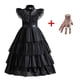 thumbnail image 1 of Wednesday Addams Costume Girl 2023 Vestidos Gothic Style Party Dresses Carnival Costume Halloween Costume for Kids 4-12 Yrs, 1 of 4