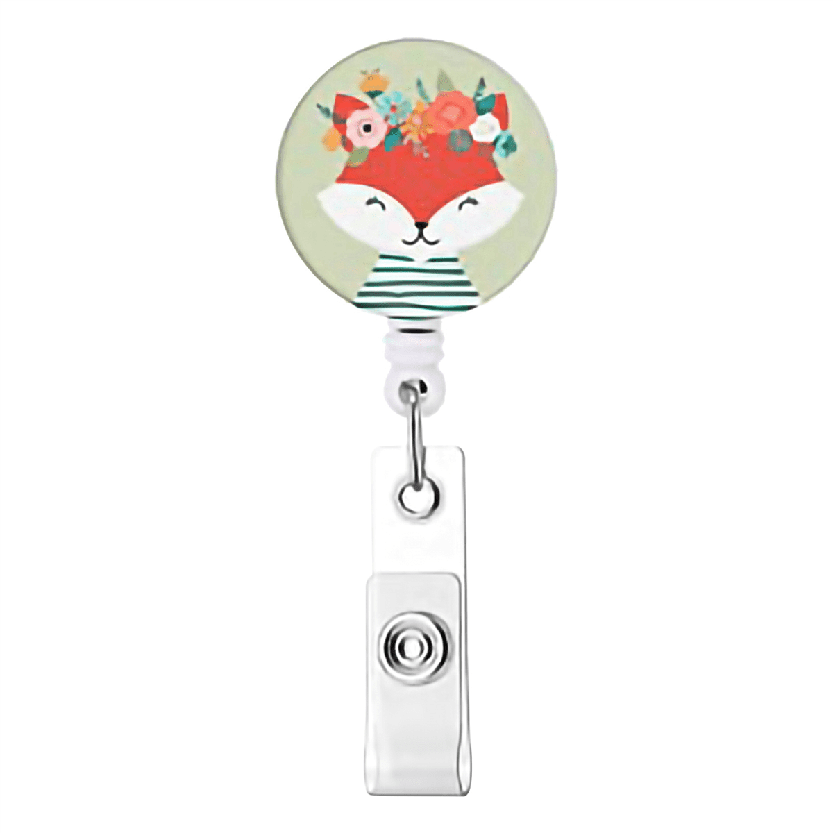 18 Pcs Animal Badge Reels Retractable Holder with Alligator Clip Nurse Cute for ID Card Holders