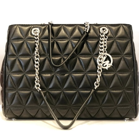 Michael Kors Vivianne Susannah Large Tote Soft Leather Michael Kors Vivianne Susannah Large Tote Soft Leather Handbag Black