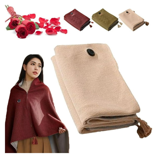 Heated Shawl Wraps for Women, Cordless Heated Blanket, Portable Heated Shawl, USB Blanket Heated