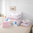 thumbnail image 6 of Homewish Cartoon Rabbit Twin Bedding Sets 7-Piece for Preppy Children,Kawaii Animal Bedding Comforter Set Microfiber,Pink Blue White Breathable Sheet Sets,Breathable Home Decor,Reversible, 6 of 8