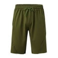 thumbnail image 4 of Hauaitttt Men's Casual Mid Waist Shorts Pant Solid Splice Pocket Knee Length Shorts Casual Loose Fashion Pant Short Pole Sweat Pants Casual Track Pants 42x29 Mens Pants Thrill Sweatpants Boy 9 10, 4 of 7
