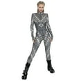 thumbnail image 1 of Combinaison Chaton Skinny Extensible Cosplay Animal Squelette 3d pour Femmes Halloween, 1 of 1