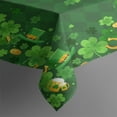 thumbnail image 3 of Saint Patricks Day Shamrock Leaf Table Cloth,Wrinkle Resistant Table Cover with Polyester,Waterproof Reusable Tablecloth for Easter Birthday Picnic Wedding (Rectangle,60x84inch), 3 of 5