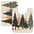 thumbnail image 7 of Yayeee Bath Rugs for Bathroom Floor Set of 2 Non Slip Fluffy Soft Absorbent Mat, Beige Christmas Trees, 7 of 7