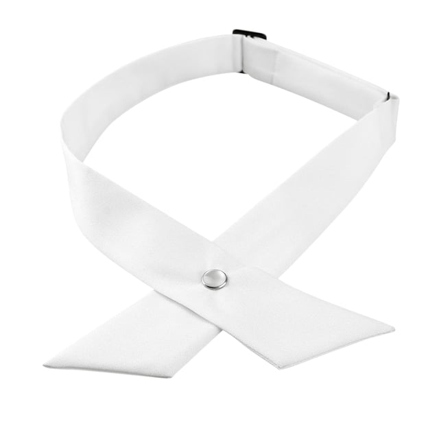 Corbata Para Abrir Pulse El Botón Patrón Puro Pre-Corbata Nailon Para Mujer Blanco Talla única