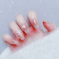 thumbnail image 5 of Fofosbeauty Christmas Nails 24pcs Press on False Nails Tips, Coffin Fake Acrylic Nails, Christmas Tree White, 5 of 10