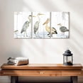 thumbnail image 2 of Elephant Stock Birds Of The Coast Rustic Panel Wall Art - Horizontal Multi Panel Canvas - Living Room Wall Decor - Animal Multi Panel - White And Gray Decor By Tara Reed - 26" x 12", 2 of 8