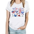 thumbnail image 4 of Pimfylm Women Shirt American Flag Blouses 4th of July T shirt for Women USA Flag Women Tshirt Summer Top Shirt(White,XXL), 4 of 5