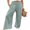 Light Green, variant on Bagilaanoe Women Cotton Linen Pants Elastic High Waist Wide Leg Palazzo Lounge Smocked Casual Trousers with Pockets