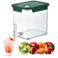 thumbnail image 5 of Yucurem 3.5L Clear Fridge Drink Dispenser With Spigot For Home Kitchen Kitchen Essentials (Dark Green), 5 of 10