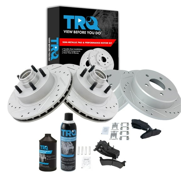 TRQ Performance Front and Rear Brake Pad & Rotor Kit BKA45678 Fits Select 1995-2001 Ford Explorer , 1997-2001 Mercury Mountaineer , 1998-2002 Ford Ranger