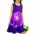 thumbnail image 6 of SGFCWSX Girls Sleeveless Dress Print Soft Crew Neck A-Line Summer Party Dresses for Kids Multicolor Size 11-12 Years, 6 of 6