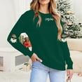 thumbnail image 6 of Women's Christmas Sweatshirts Casual Crew Neck Blouses Top Xmas Holiday Winter Sweater Merry Christmas Letter Printed Long Sleeve Shirts Pullover, 6 of 8
