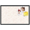 thumbnail image 2 of PinPix 34x22 Custom Cork Bulletin Board White Peach Poster Board Has a Fabric Style Canvas Finish, Framed in White Peach, by ArtToFrames (PinPix-1879), 2 of 5