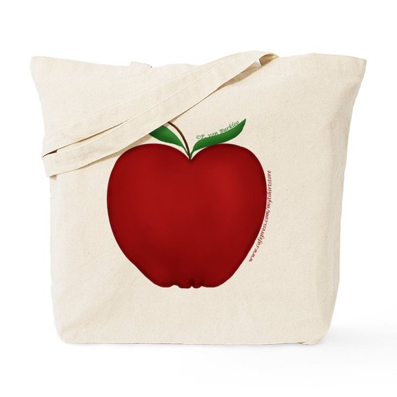 CafePress - Cute Apple 2 Tote Bag - Unisex Canvas Tote Bag, Beige, 1-Piece