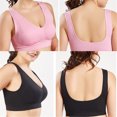 thumbnail image 4 of Sujetador sin costuras Wireless Hacer subir Lingerie Plus Size Yoga Sport Underwear, Rosa, XXL Inevent AP002554-20, 4 of 5