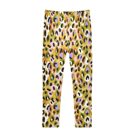 joogoo Girls' Leggings Leopard Colorful Yoga Pants 6T