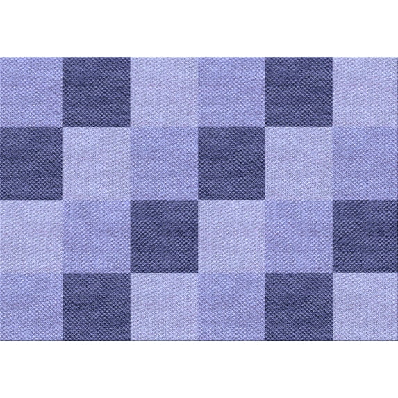 Ahgly Company Machine Washable Indoor Rectangle Transitional Slate Blue Area Rugs, 5' x 8'