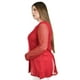 thumbnail image 2 of Blusa con detalle de malla Roman Fashion /Tallas Extras, 229 (Rojo) rojo 40, 2 of 6